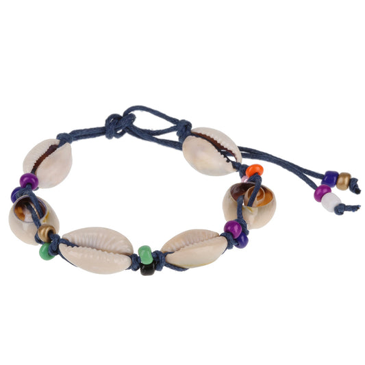 Seashell Beach Bracelet - Navy/6 Shells