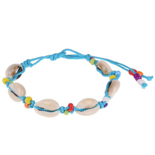 Seashell Beach Bracelet - Bright Blue/6 Shells