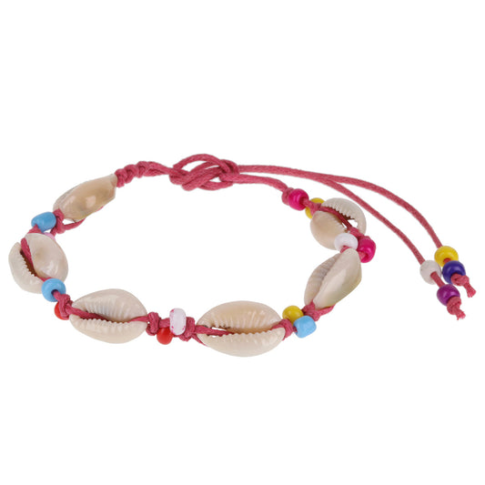 Seashell Beach Bracelet - Pink/6 Shells
