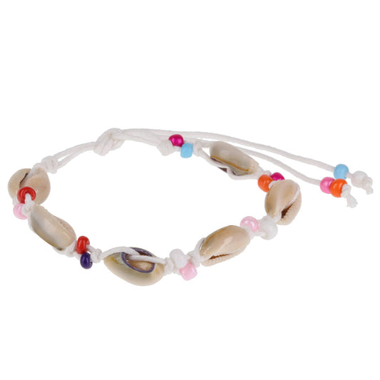 Seashell Beach Bracelet - White/6 Shells