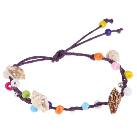 Seashell Beach Bracelet - Purple/Small Shells