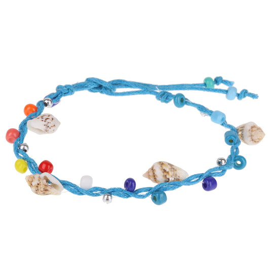 Seashell Beach Bracelet - Bright Blue/Small Shells
