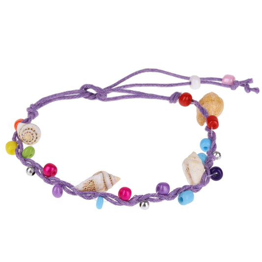 Seashell Beach Bracelet - Violet/Small Shells