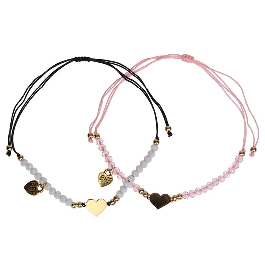 BFB12 - Best Friend Bracelets | Gold Hearts