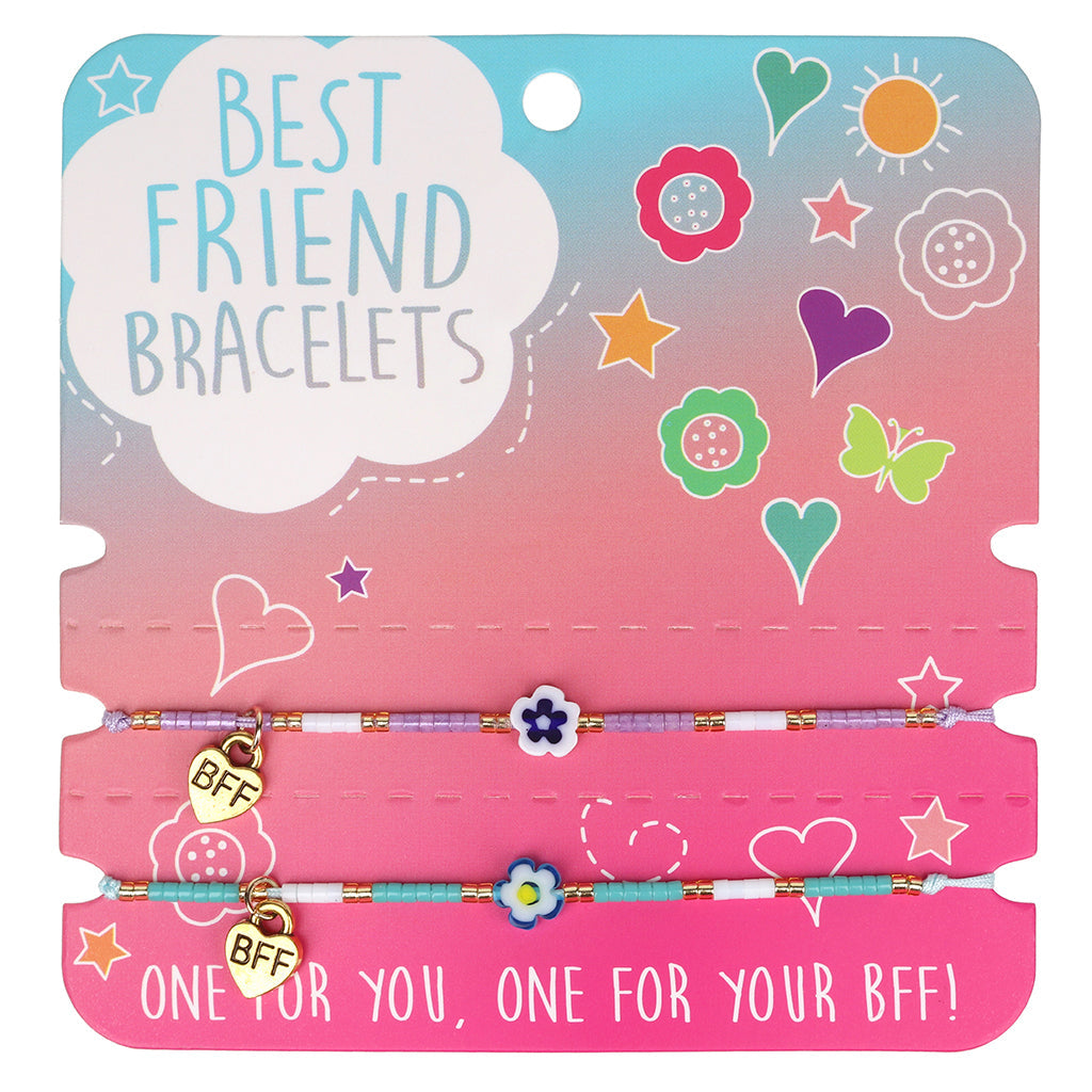 Best Friend Bracelets - Multicoloured Flowers