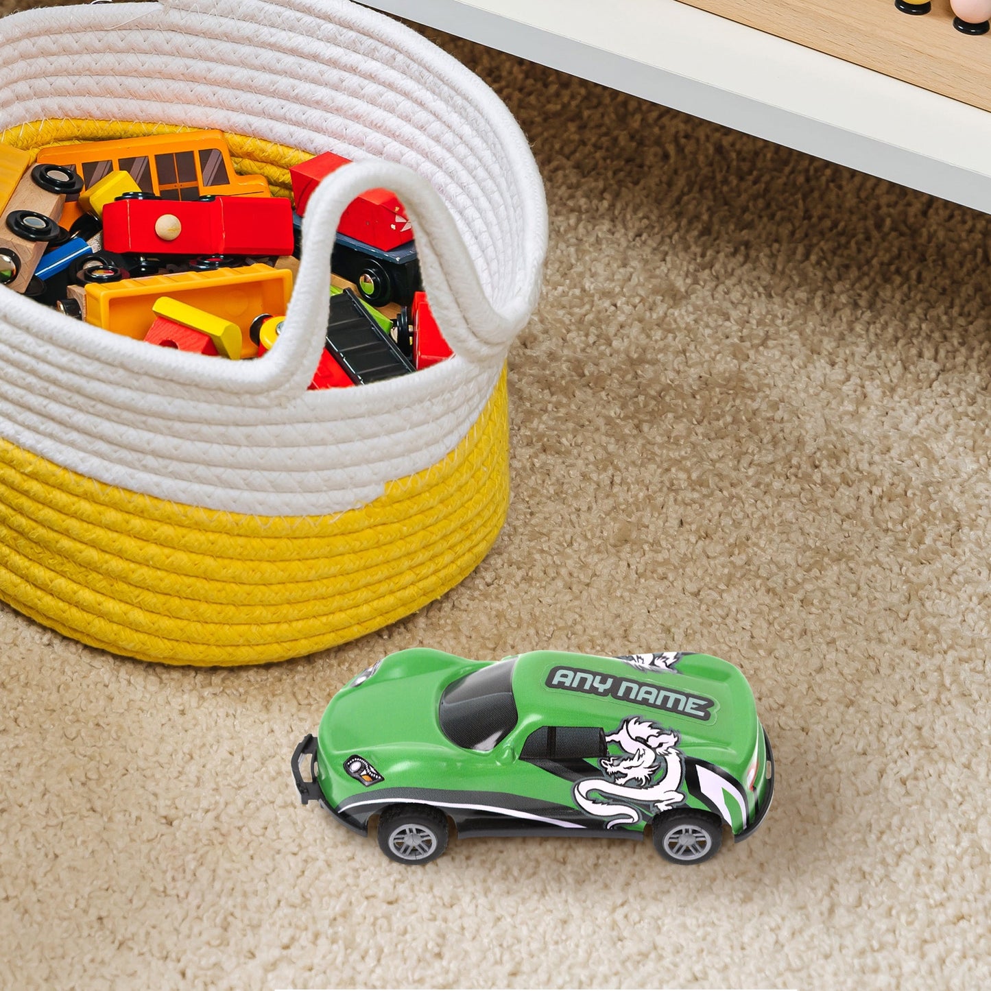 CA002 - Green Personalised Stunt Car - Make Any Name