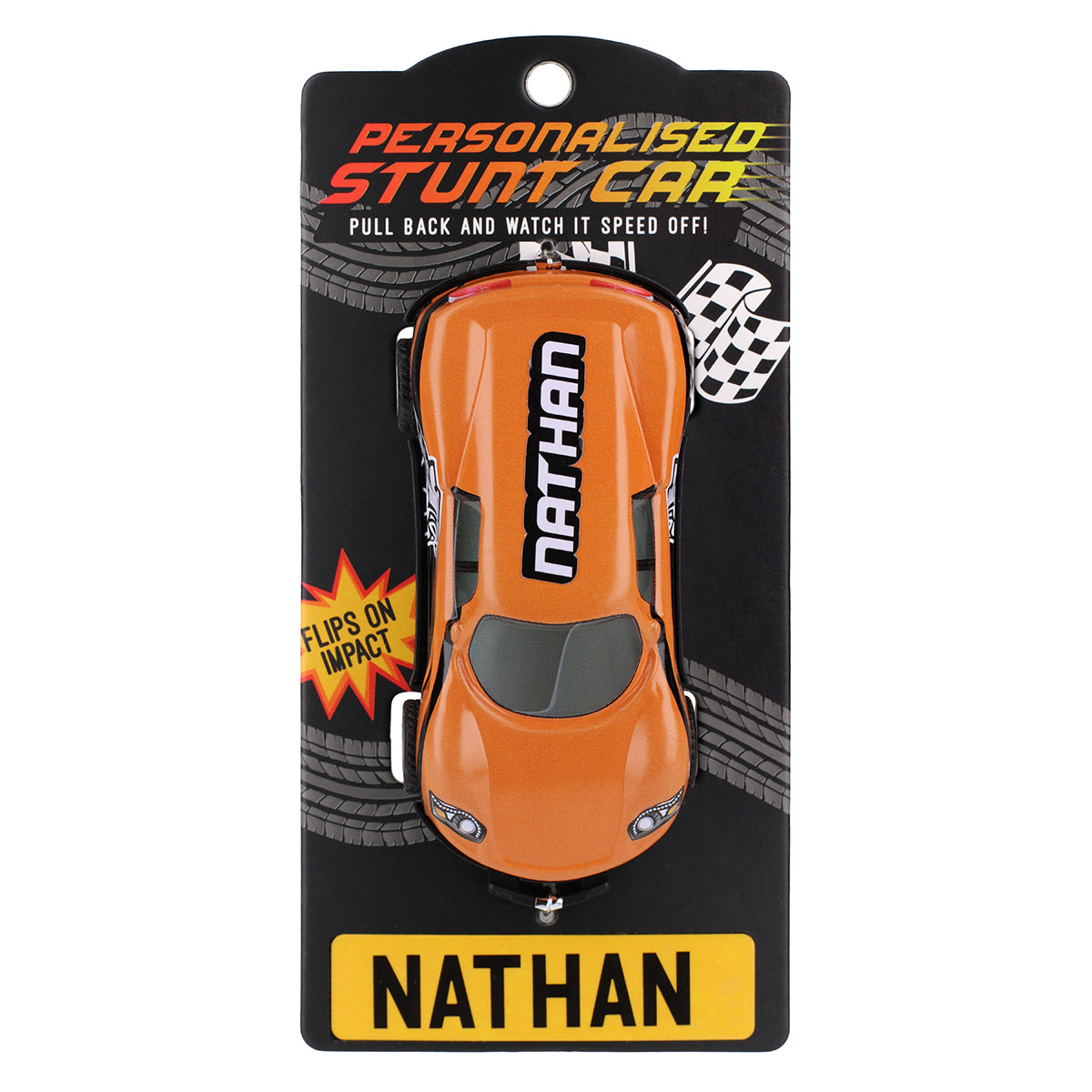 Orange Personalised Stunt Car - Nathan