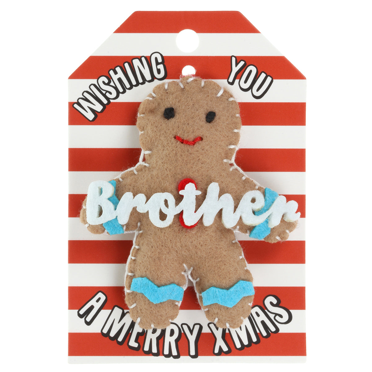 Personalised Gingerbread Christmas Tree Decoration - Brother