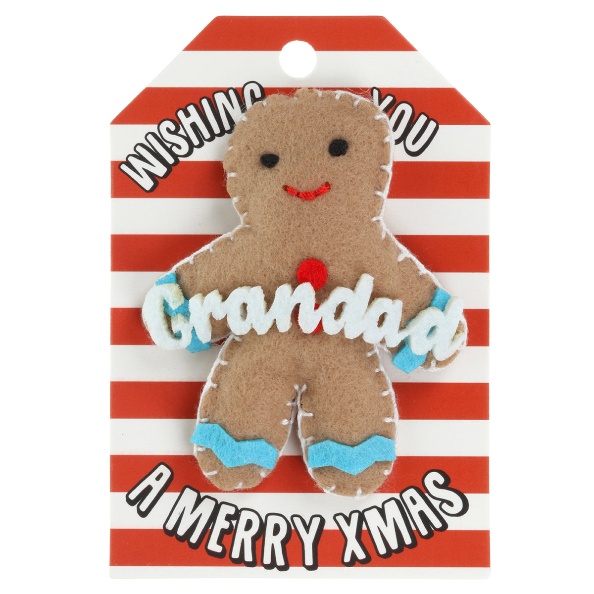 Personalised Gingerbread Christmas Tree Decoration - Grandad