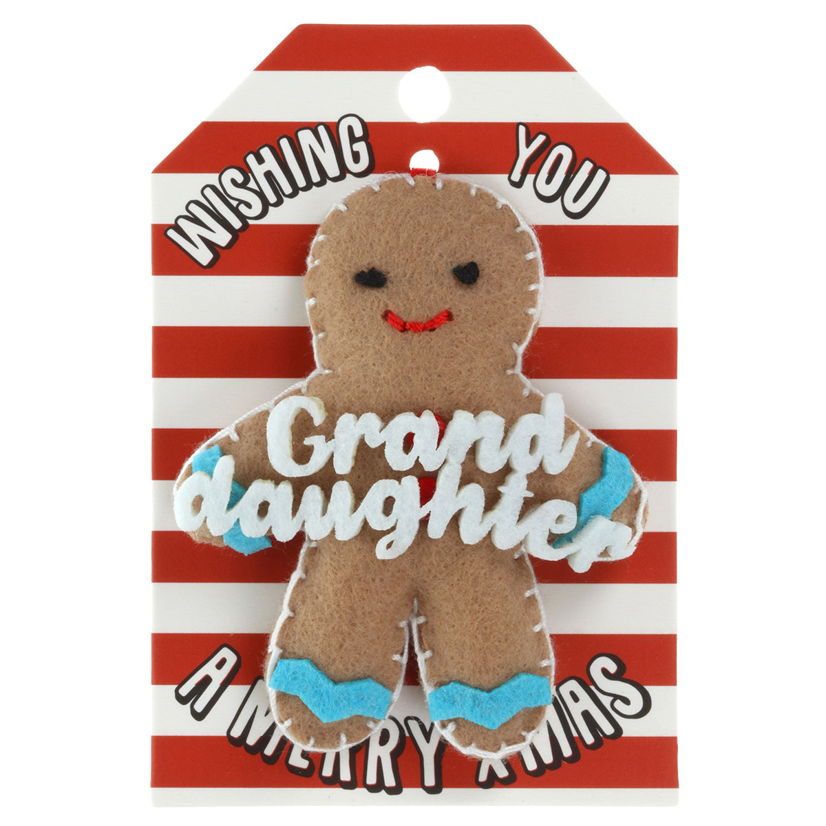 Personalised Gingerbread Christmas Tree Decoration - Granddaughter
