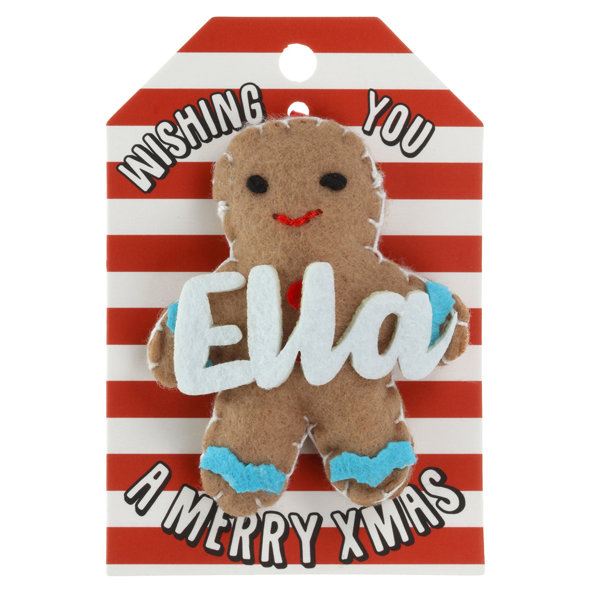 Personalised Gingerbread Christmas Tree Decoration - Ella