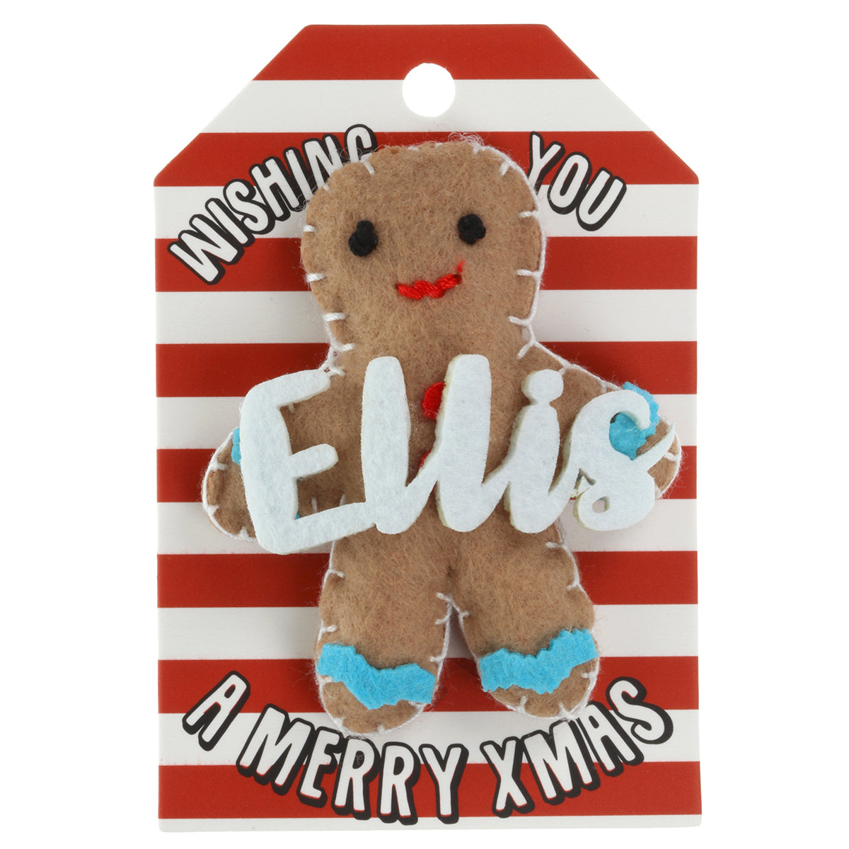 Personalised Gingerbread Christmas Tree Decoration - Ellis
