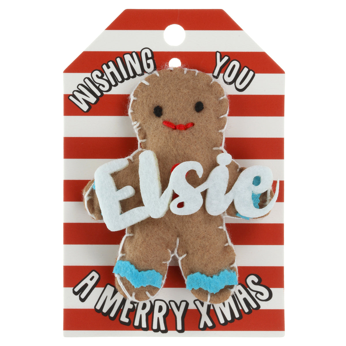 Personalised Gingerbread Christmas Tree Decoration - Elsie