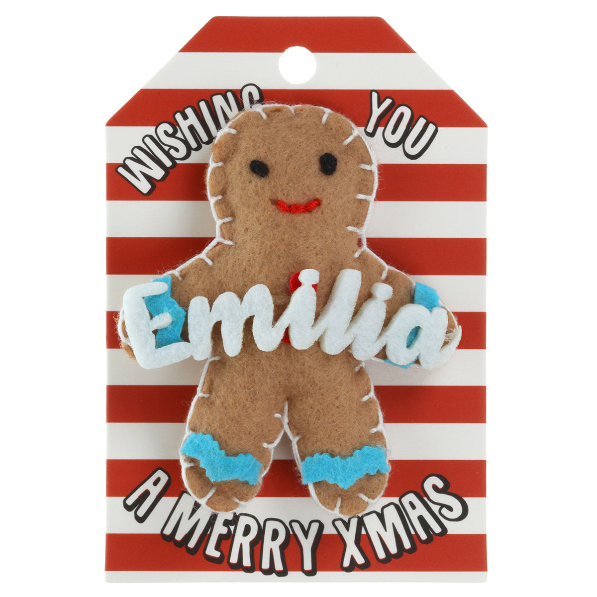 Personalised Gingerbread Christmas Tree Decoration - Emilia
