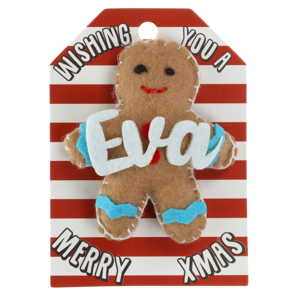 Personalised Gingerbread Christmas Tree Decoration - Eva
