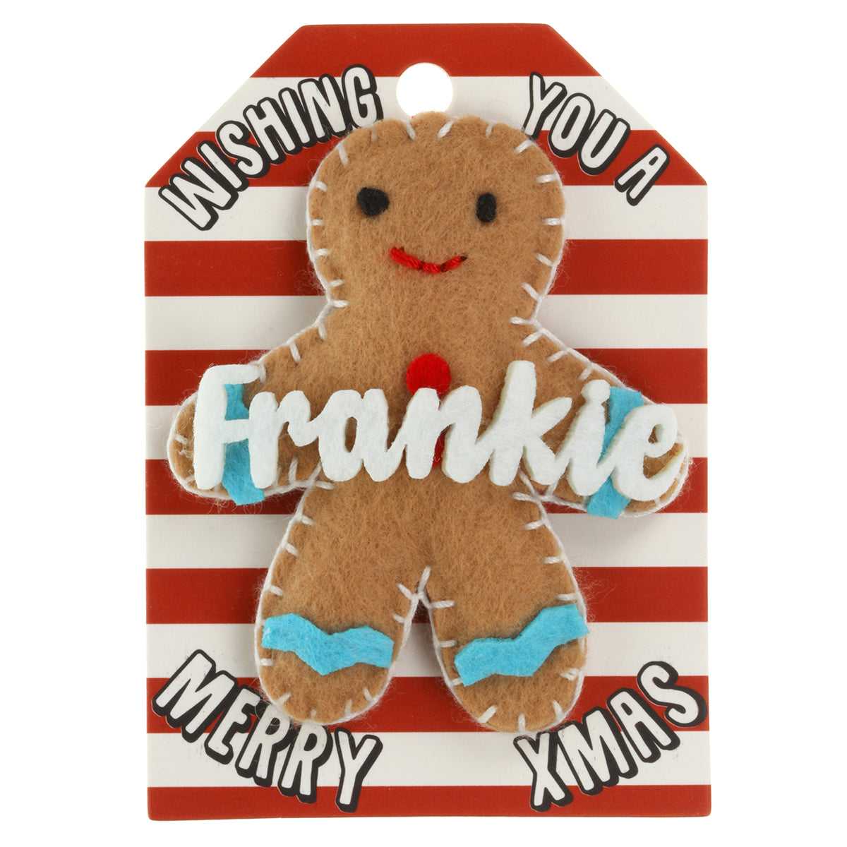 Personalised Gingerbread Christmas Tree Decoration - Frankie