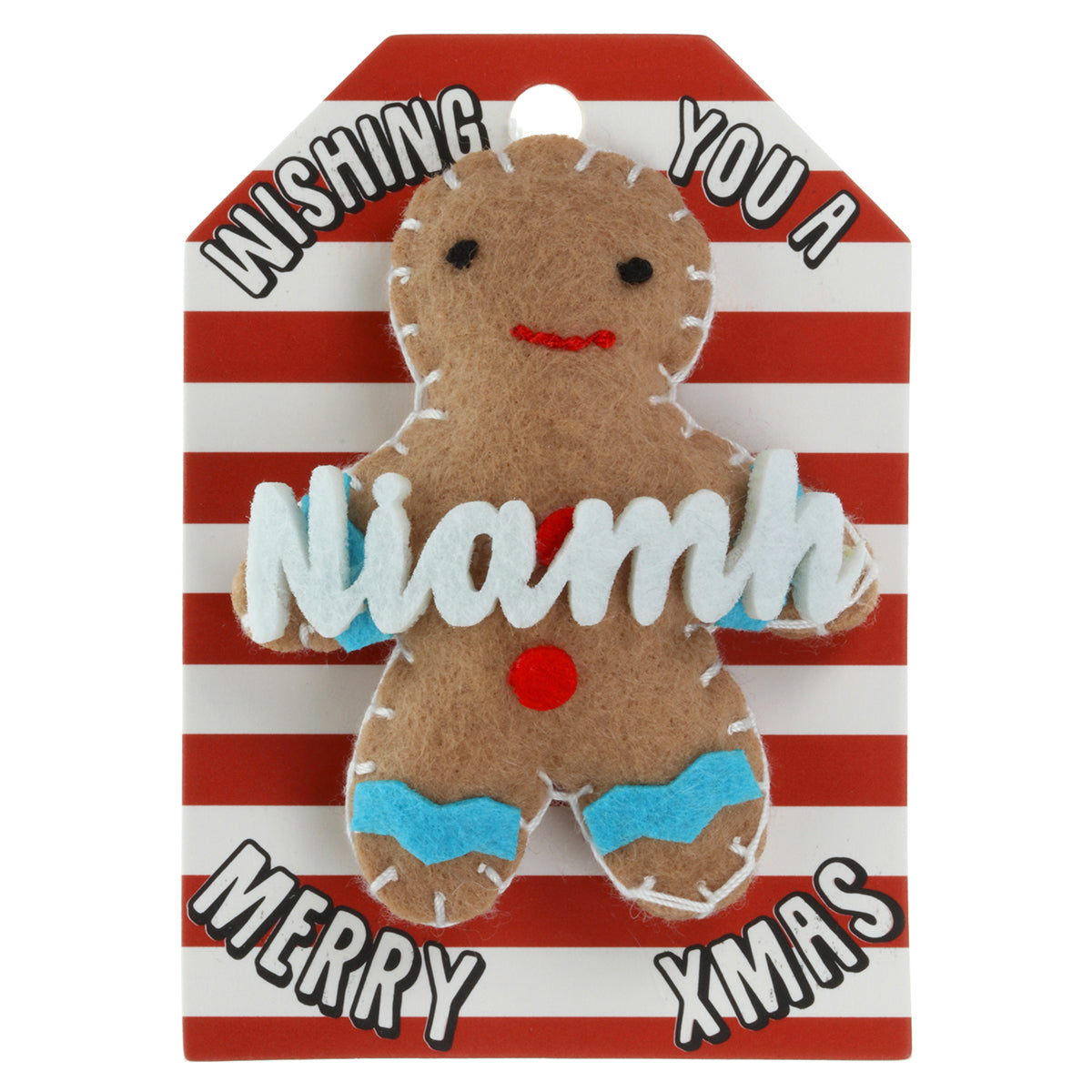 Personalised Gingerbread Christmas Tree Decoration - Niamh