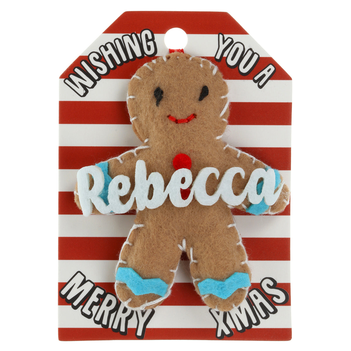 Personalised Gingerbread Christmas Tree Decoration - Rebecca