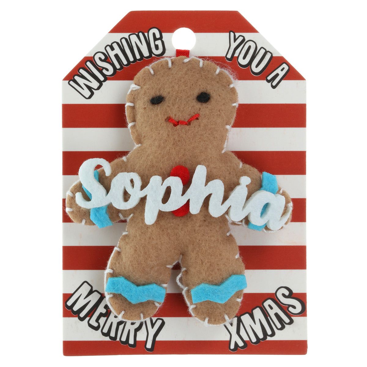 Personalised Gingerbread Christmas Tree Decoration - Sophia