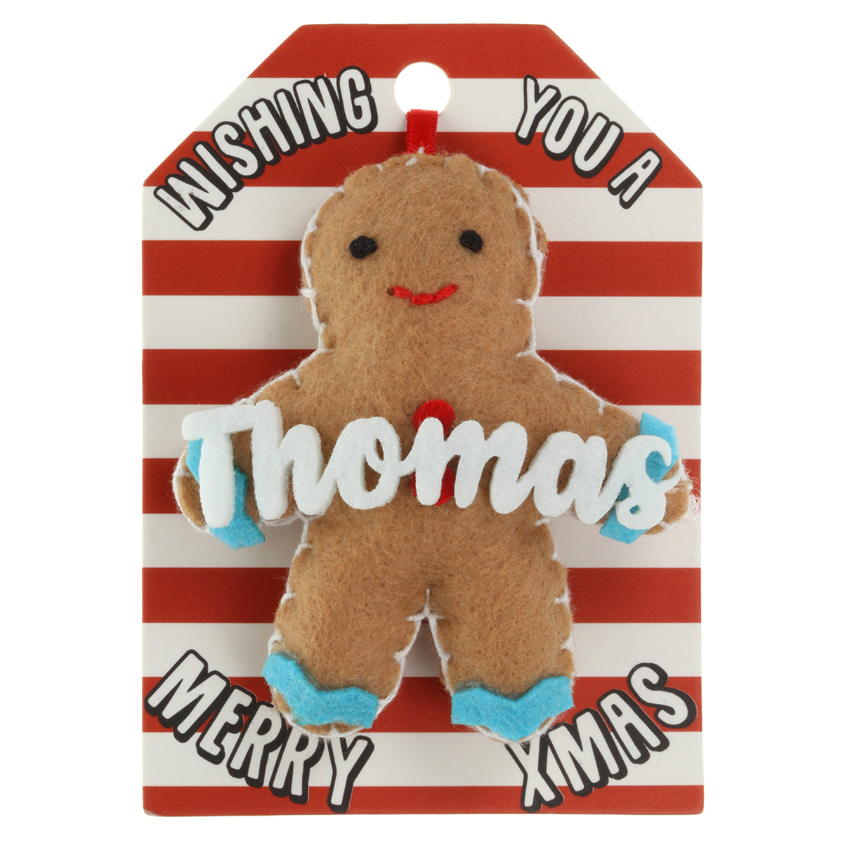 Personalised Gingerbread Christmas Tree Decoration - Thomas