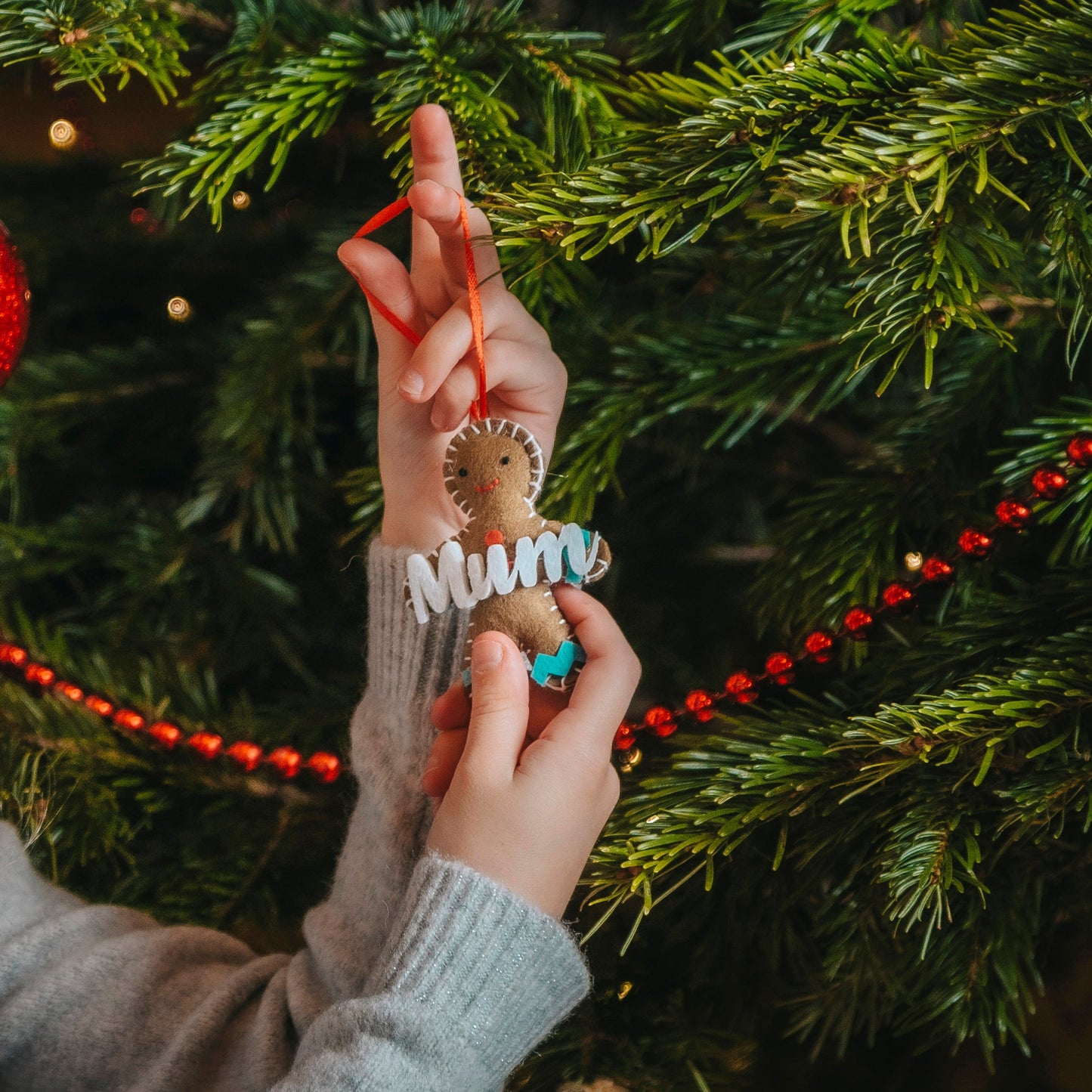 GB180 - Personalised Gingerbread Christmas Tree Decoration - Theo