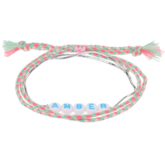 GP012 - Girls Personalised Bracelet - Amber