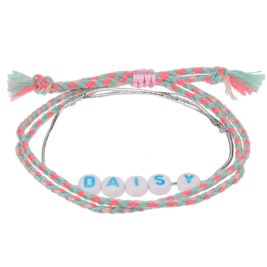 GP025 - Girls Personalised Bracelet - Daisy