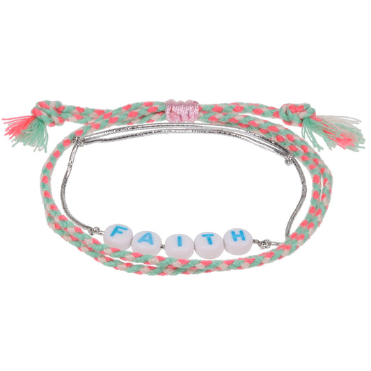 GP039 - Girls Personalised Bracelet - Faith