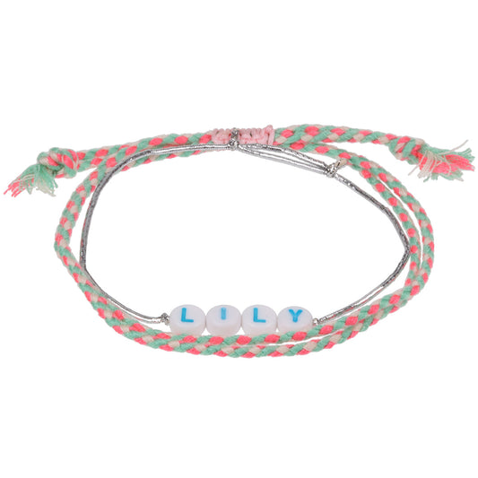 GP071 - Girls Personalised Bracelet - Lily