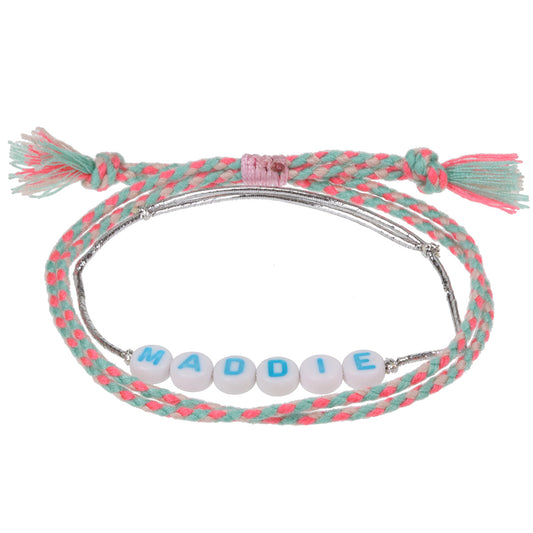 GP076 - Girls Personalised Bracelet - Maddie