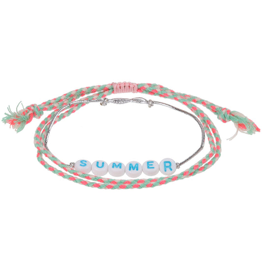 GP101 - Girls Personalised Bracelet - Summer