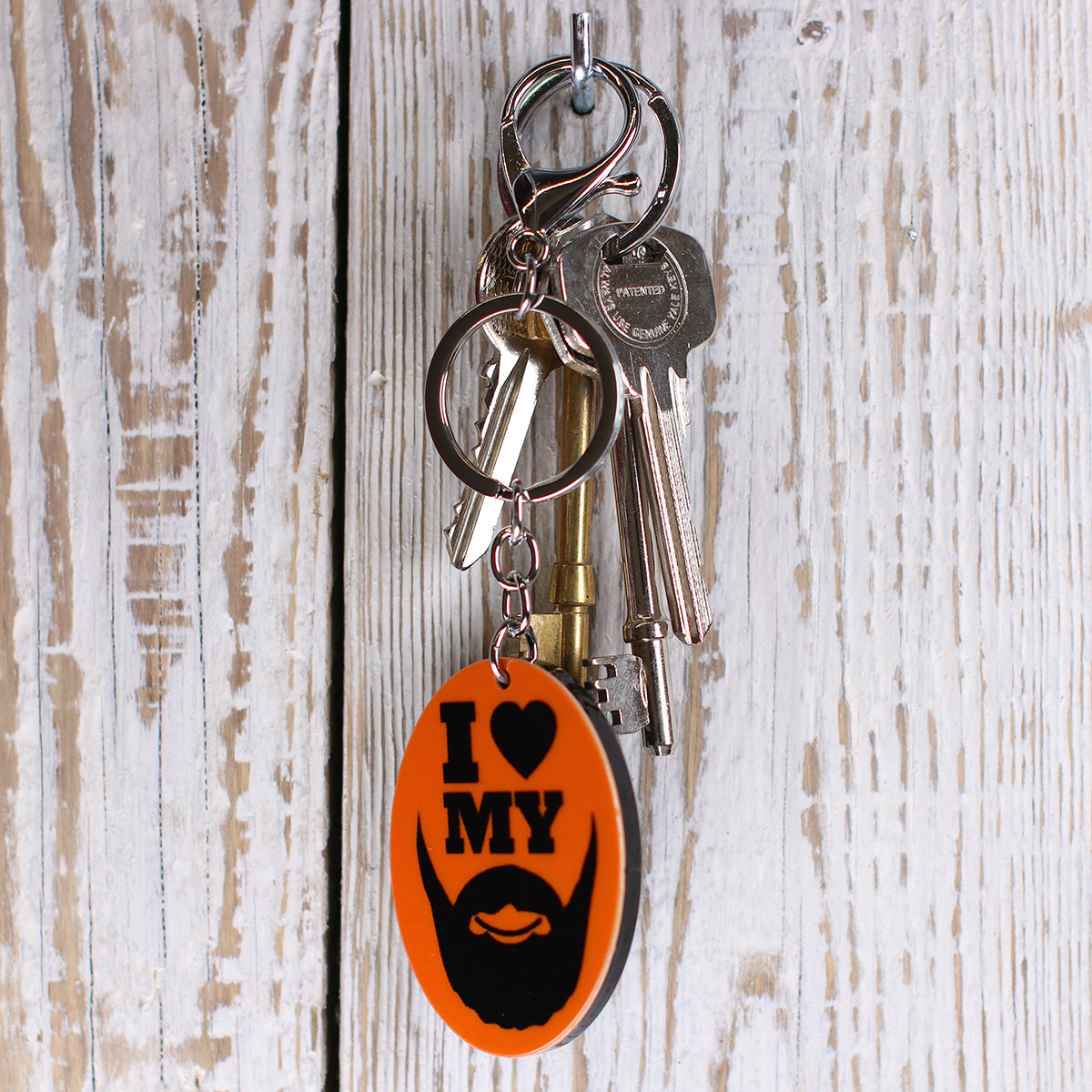 Keyring "Heart My Beard"