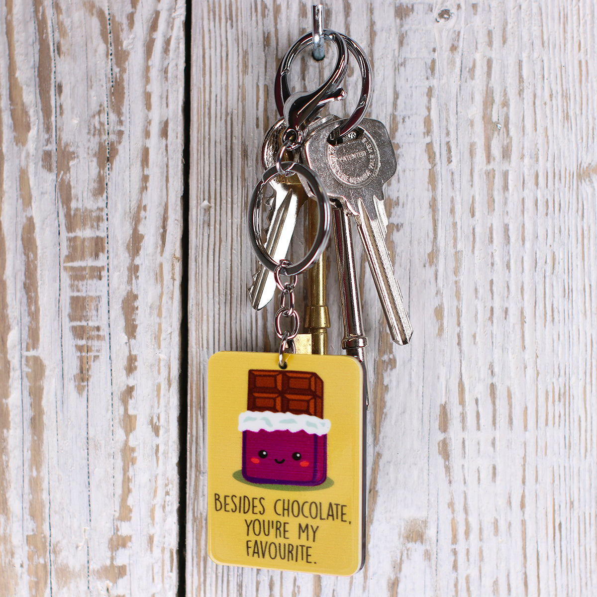Keyring "Besides Chocolate"