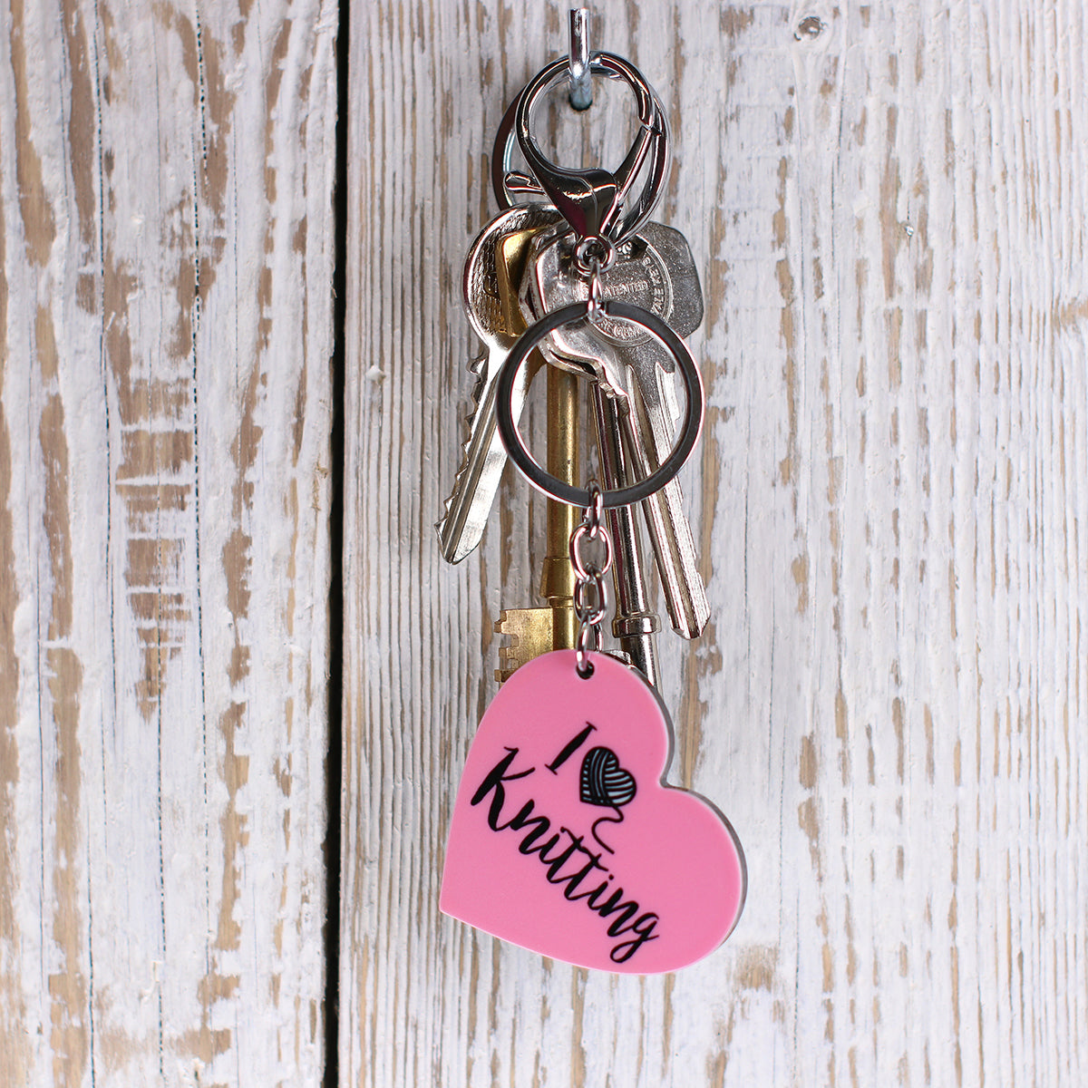IS77 - Keyring "I Heart Knitting"
