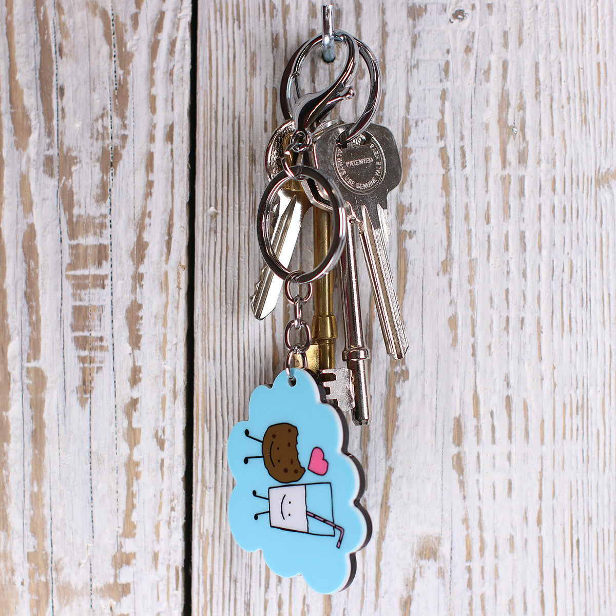 IS082 - Keyring "Milk & Cookies"