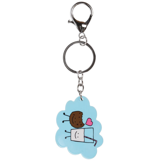 IS082 - Keyring "Milk & Cookies"