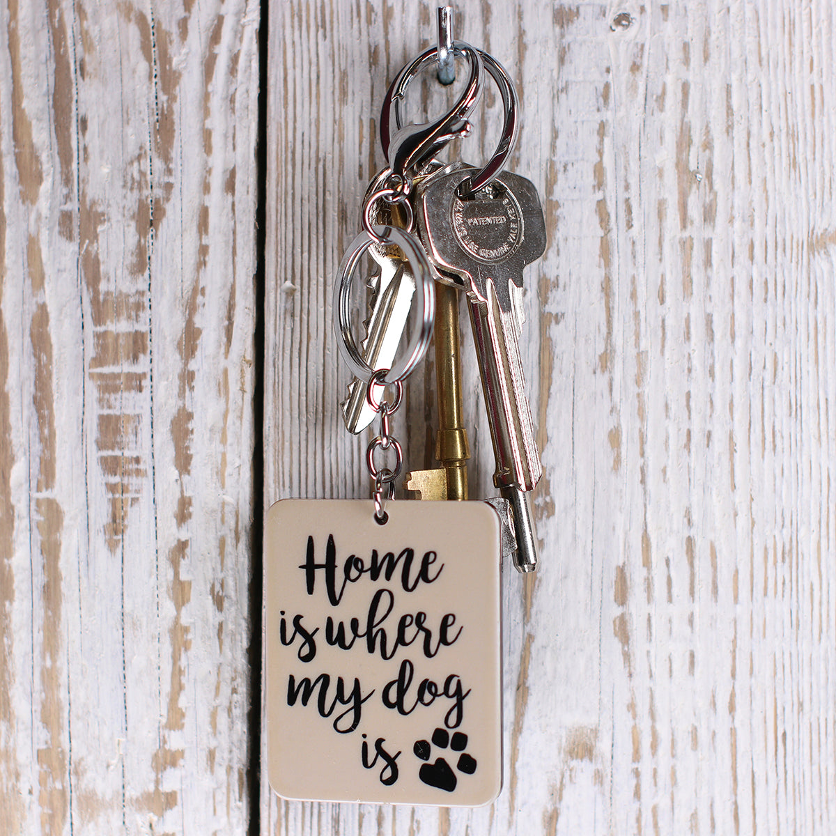 Keyring "Home Dog Is"