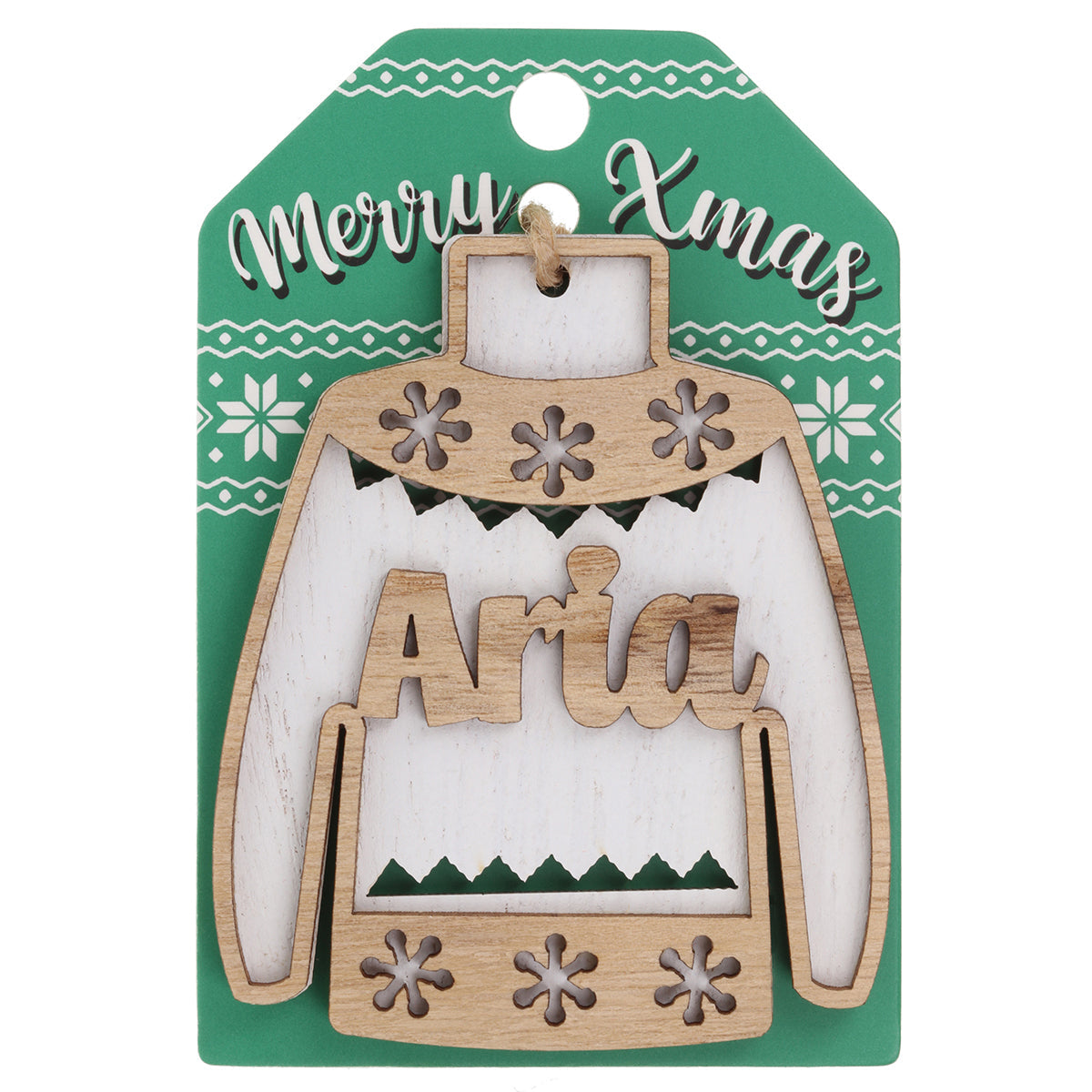 Wooden Christmas Jumper Decoration-Aria