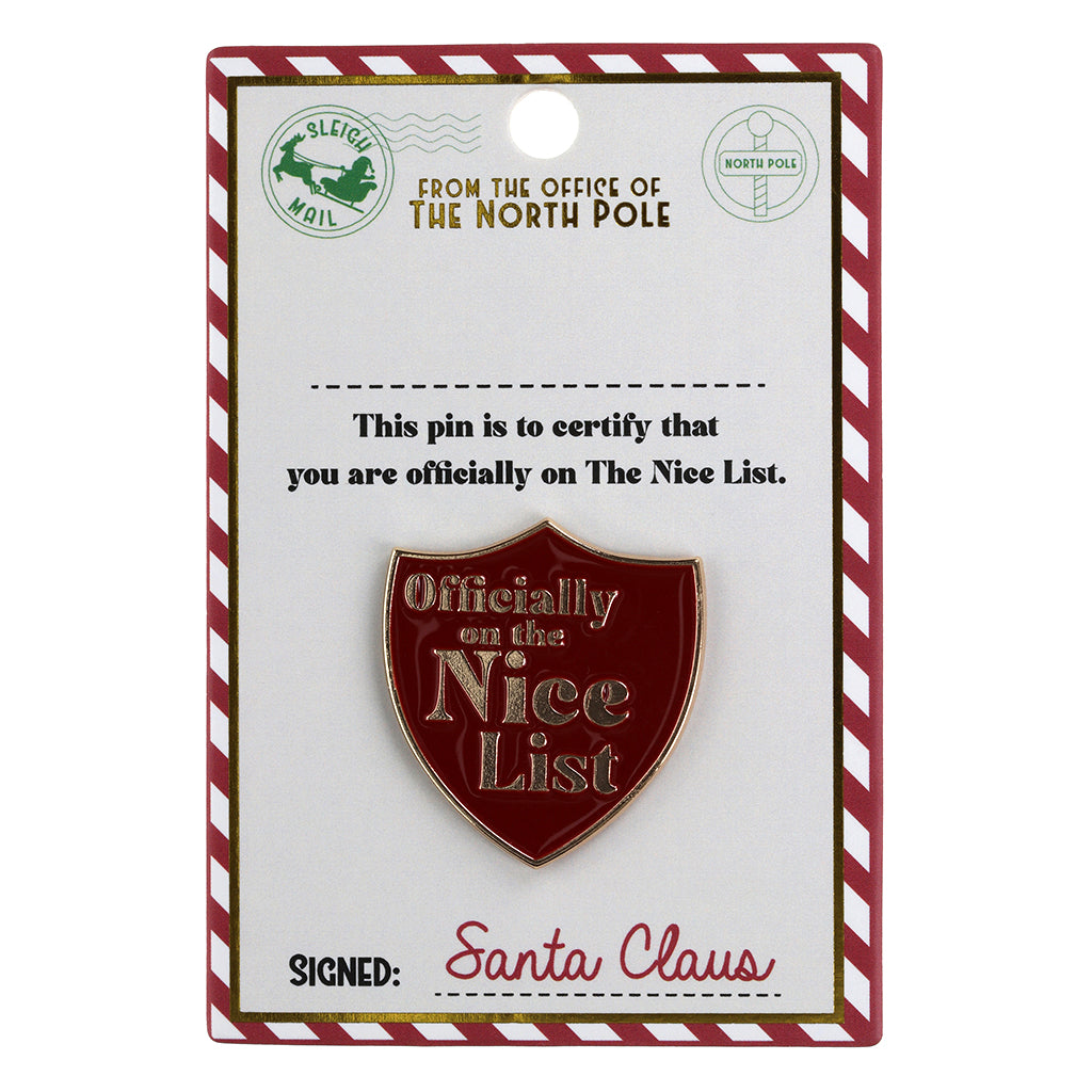 Nice List Pin Badge - Make Your Own Name