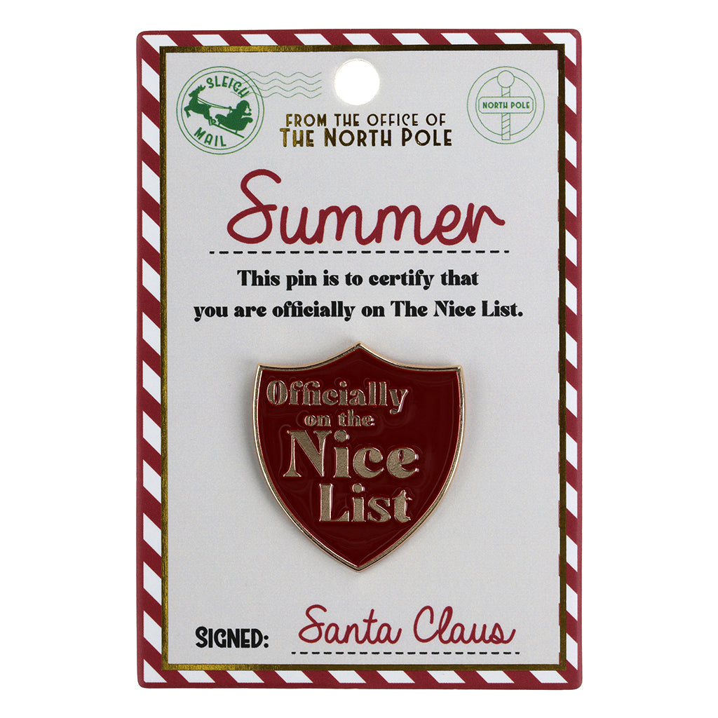 Nice List Pin Badge-Summer