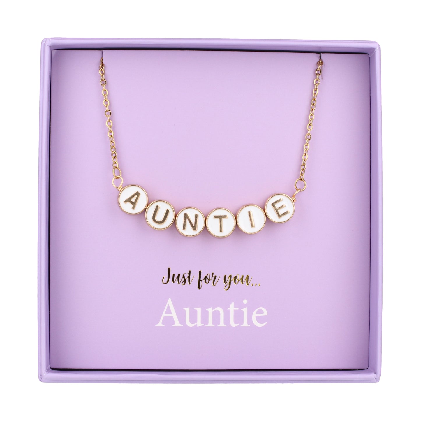 Just For Personalised Necklace - Auntie