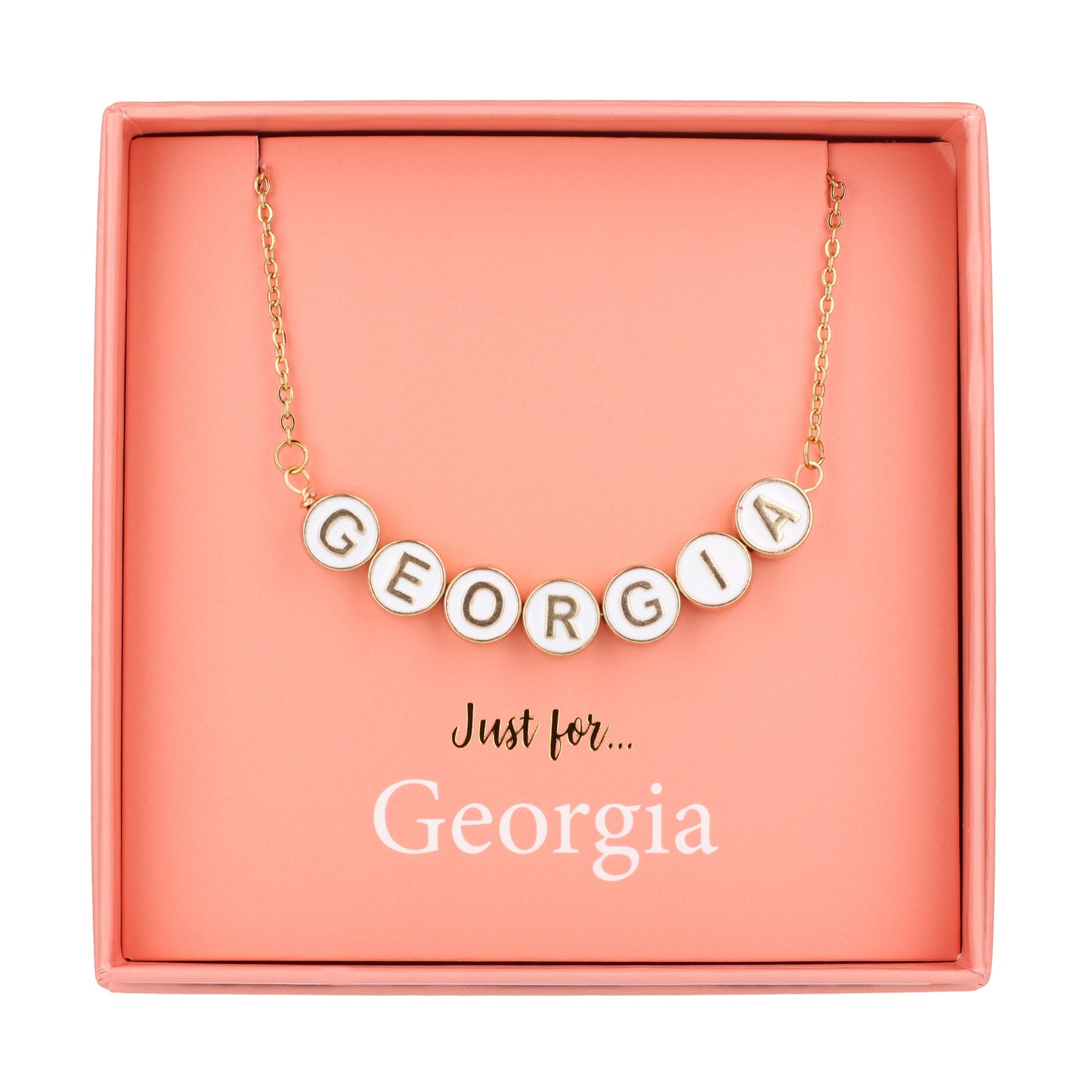 Just For Personalised Necklace - Georgia