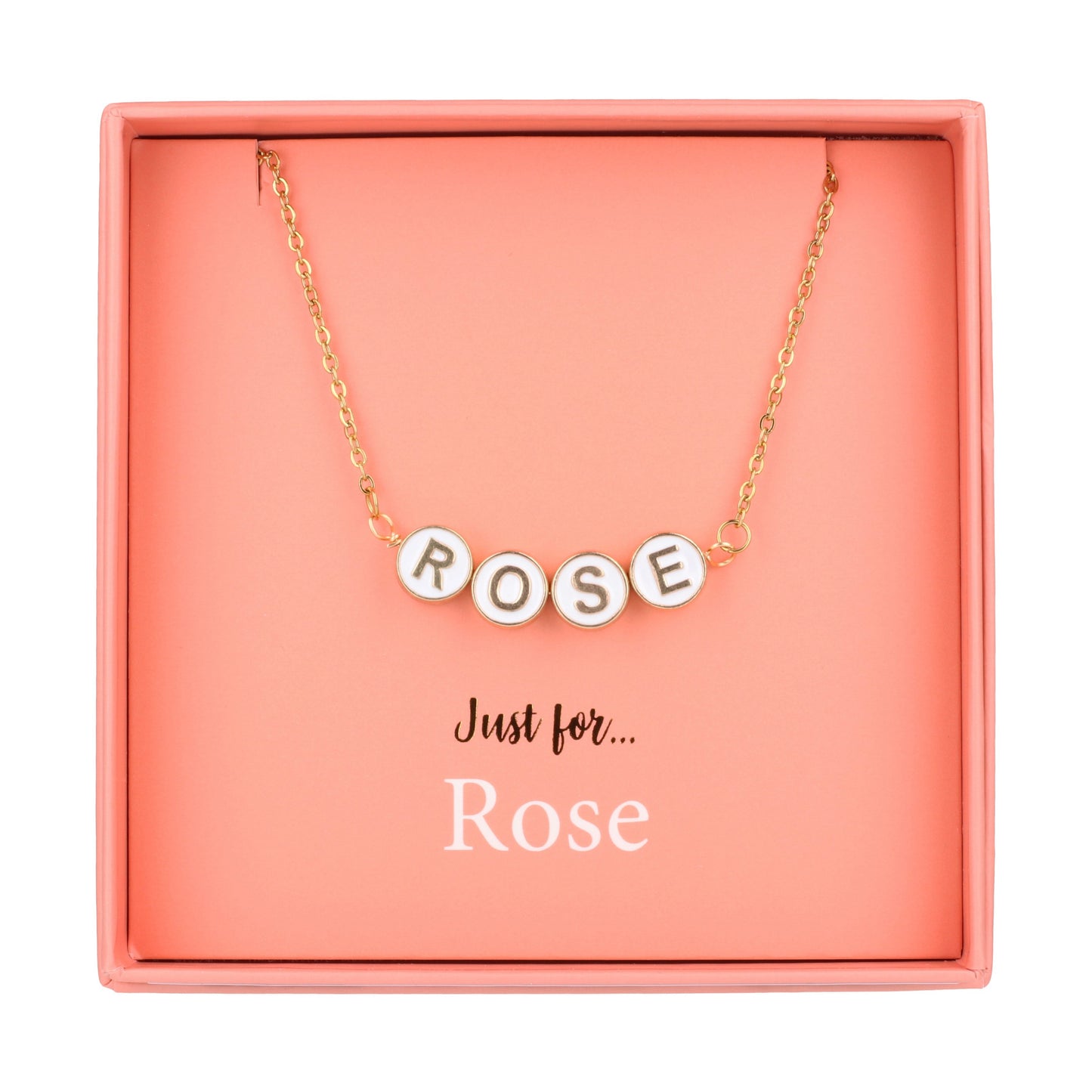 Just For Personalised Necklace - Rose