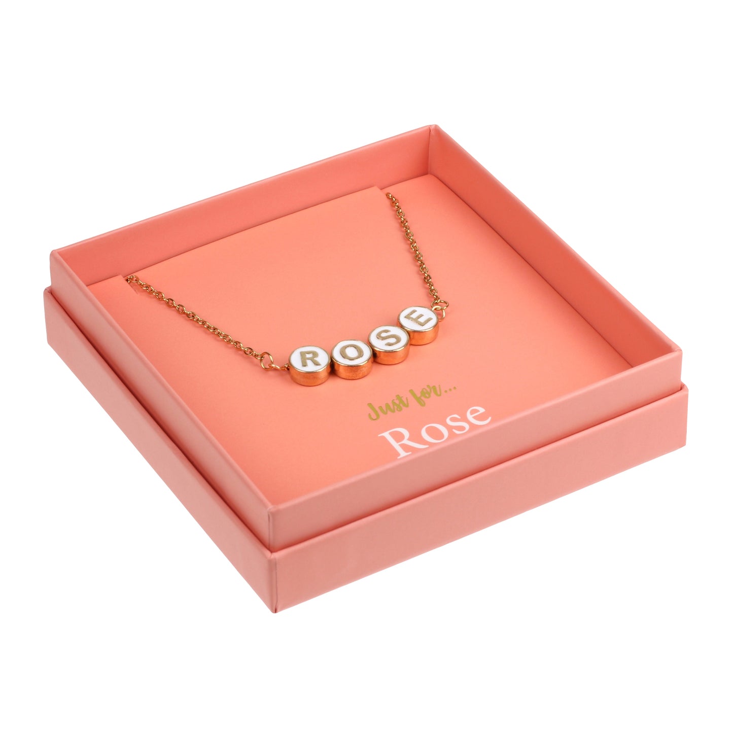 Just For Personalised Necklace - Rose