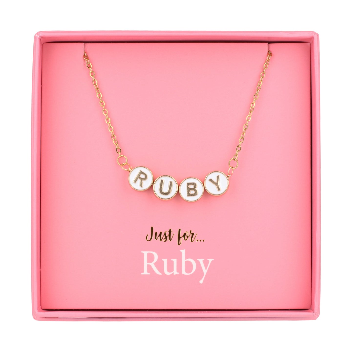 Just For Personalised Necklace - Ruby