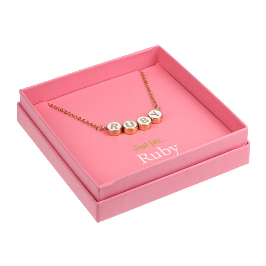 NE115 - Just For Personalised Necklace - Ruby