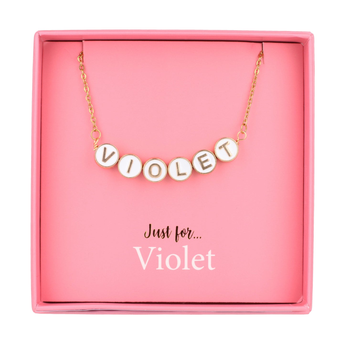 Just For Personalised Necklace - Violet