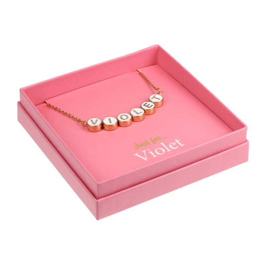 NE127 - Just For Personalised Necklace - Violet