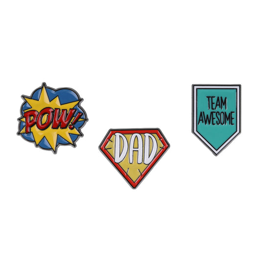 PIN002 - Pin Badges - Super Dad