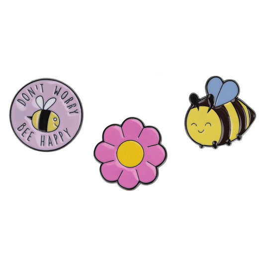PIN059 - Pin Badges - Don't Worry Bee Happy